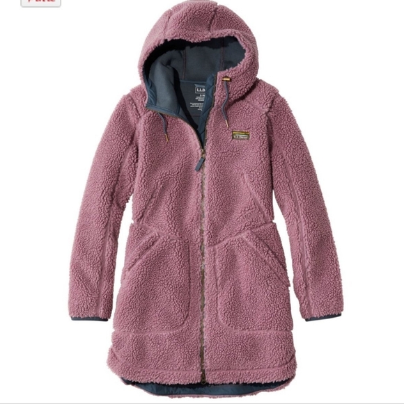 L.L. Bean Jackets & Blazers - NWT L.L. Bean Sherpa Mountain Pile Fleece Coat Jacket Size Small Petite SP